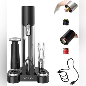Rechargeable Wine & Beer Opener Gift Set with Accessories Circle of Joy NWT